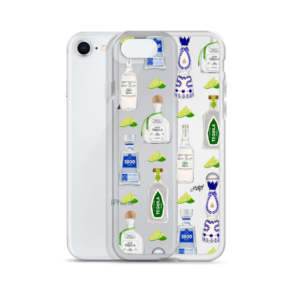 Ilustración de botellas de tequila - Funda transparente para iPhone®
